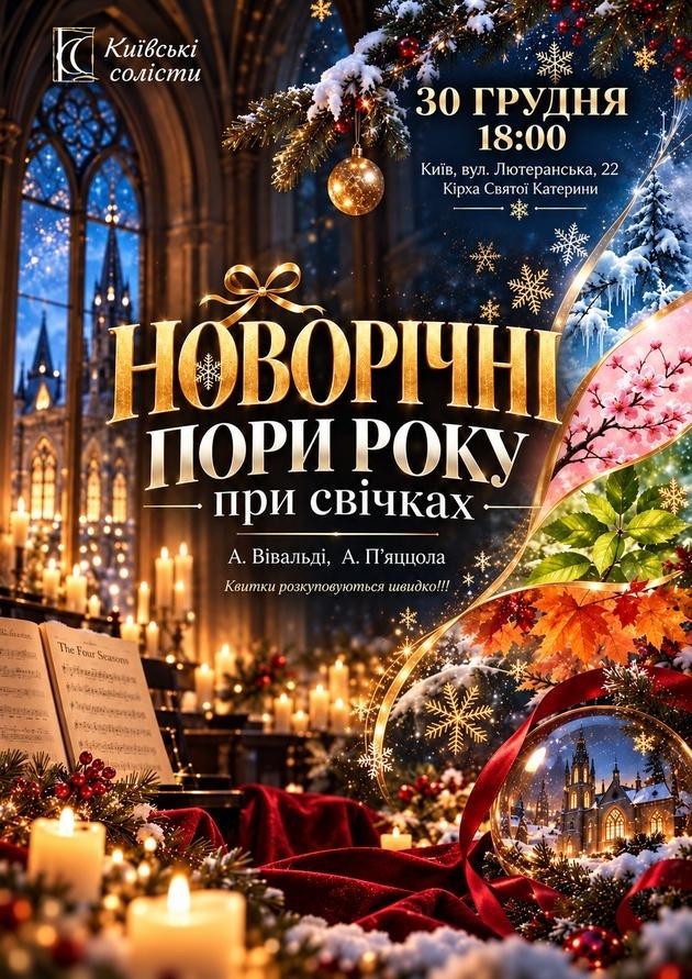 НОВОРІЧНІ ПОРИ РОКУ ВІВАЛЬДІ & ПʼЯЦЦОЛА ПРИ СВІЧКАХ