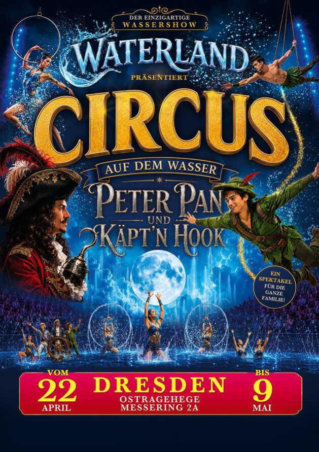 Show auf dem Wasser Peter Pan und Käpt’n Hook