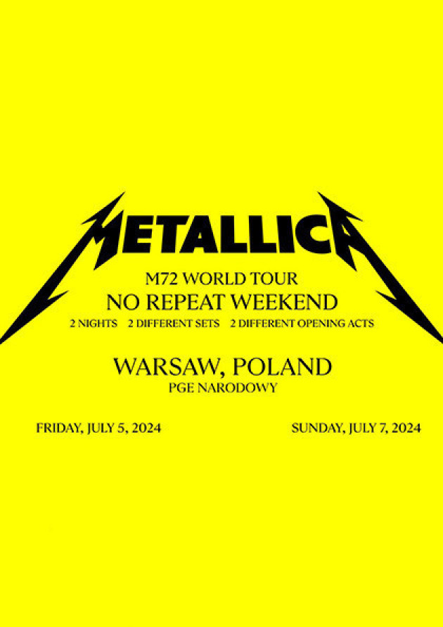 Metallica - M72 World Tour I Bilety jednodniowe