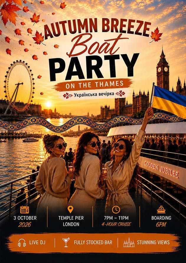 Autumn Boat Party - Українська вечірка на Темзi